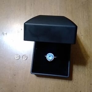 14kt gold topaz 3.61ct White Zircon Yellow Gold Ring Size 7 Yotreasure